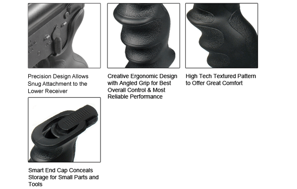 UTG Model 4/AR15 Combat Sniper Pistol Grip Black