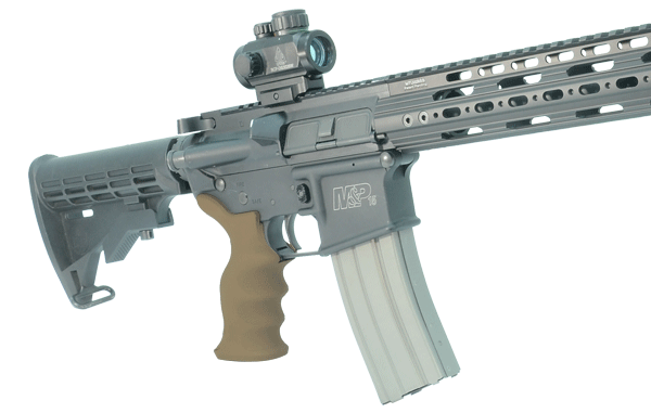 UTG impugnatura a pistola Combat Sniper per AR-15 FDE, vista 3