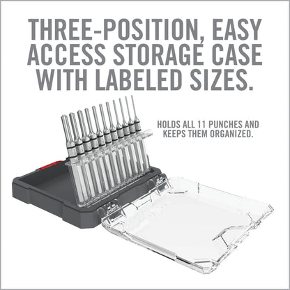 Real Avid ACCU-PUNCH 11-PIECE ROLL PIN PUNCH SET Cacciaspine