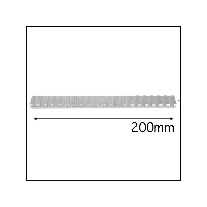 Recknagel base Picatinny grezza in acciaio 204 mm
