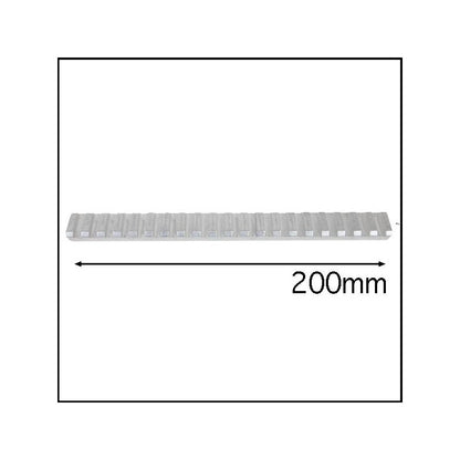 Recknagel base Picatinny grezza in acciaio 204 mm