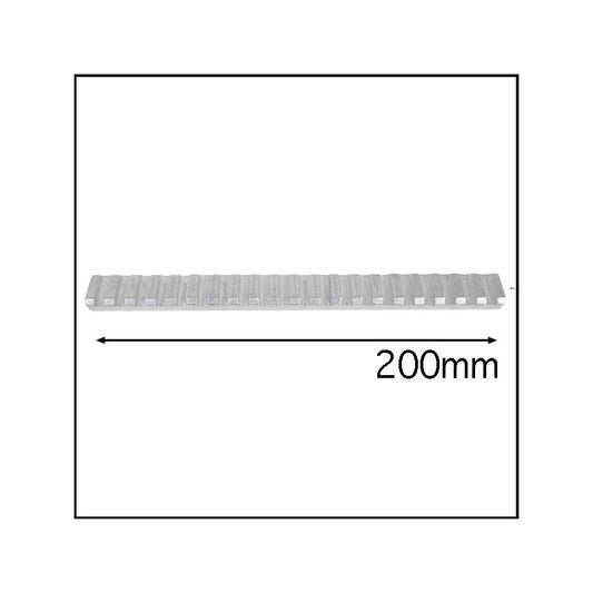 Recknagel base Picatinny grezza in acciaio 204 mm
