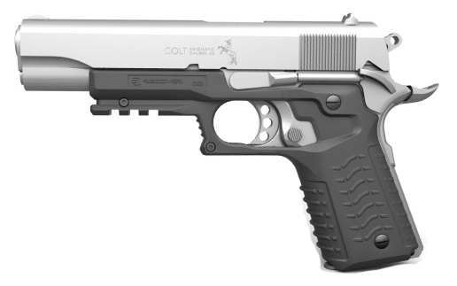 Recover Grip & Rail System per 1911 GEN II - Black