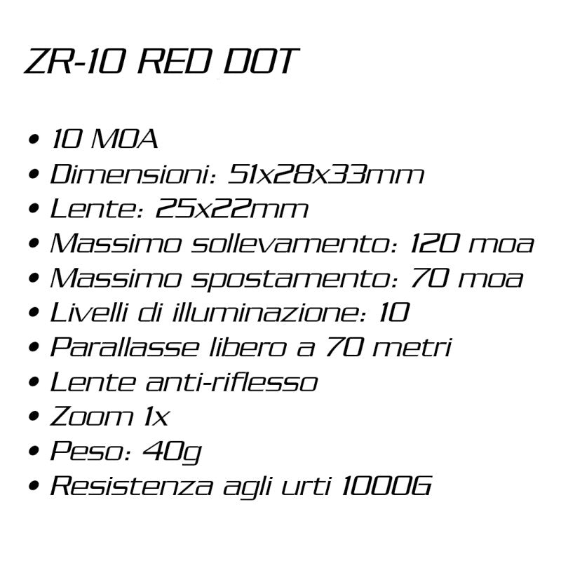 Toni System Red dot ZR10 – 10 MOA