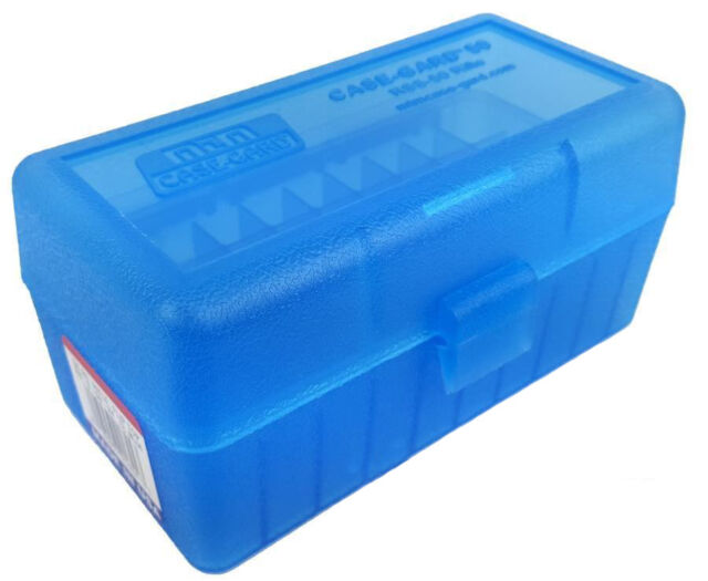 MTM Flip-Top Box 17 Remington, 204 Ruger, 223 Remington - 50 Colpi Con Cerniera - Blue