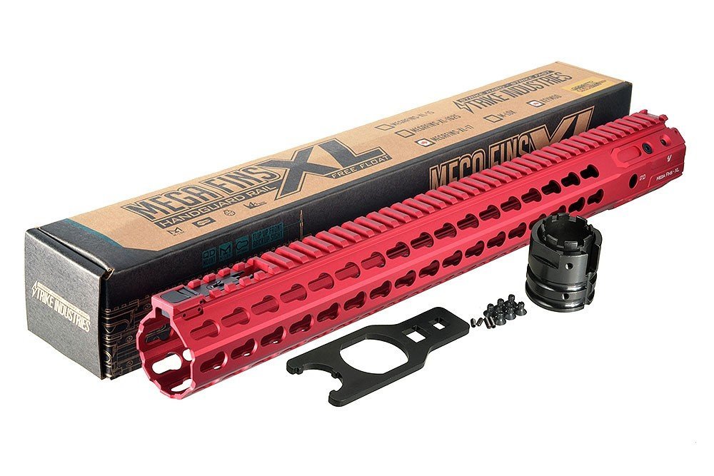 Strike Industries MEGAFINS XL 17" Rail with KeyMod - Red