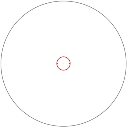 Delta Optical Hornet 1x - reticolo inciso con punto 1 MOA e cerchio 60 MOA