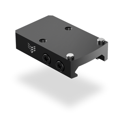 Dettaglio base Swampfox LJA-PBM-6061B in alluminio nero