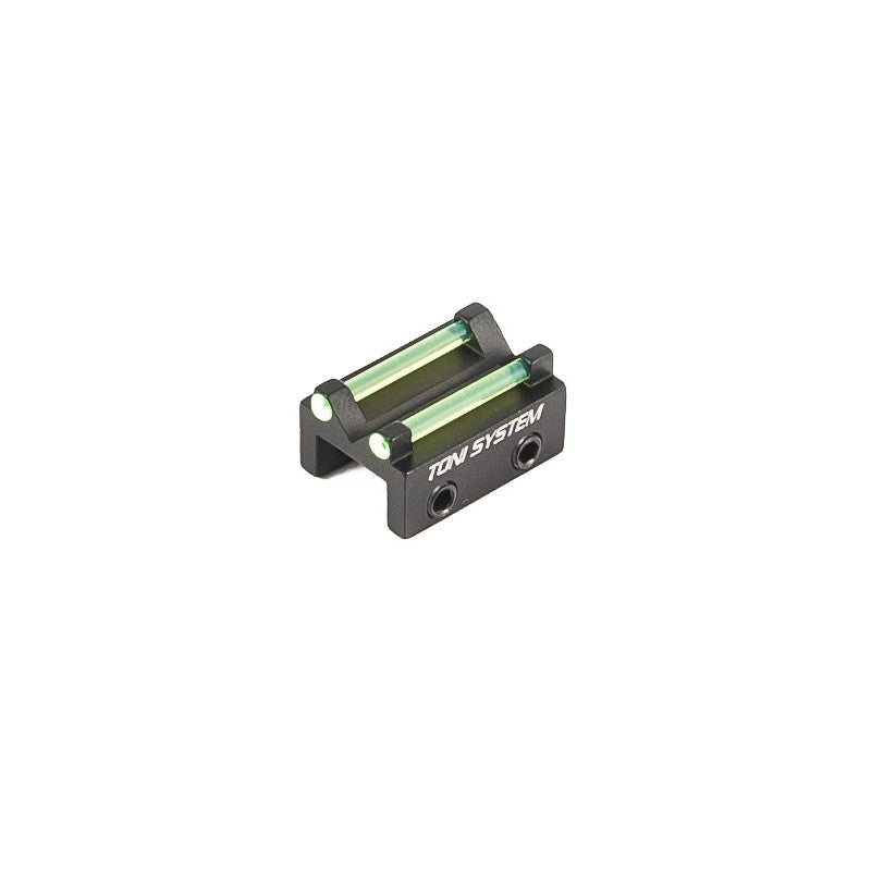 Toni System Tacca di mira per bindella inferiore a 6,2 mm con fibra ottica verde da 1,5 mm