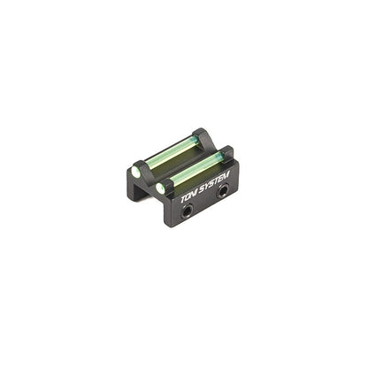 Toni System Tacca di mira per bindella inferiore a 6,2 mm con fibra ottica verde da 1,5 mm