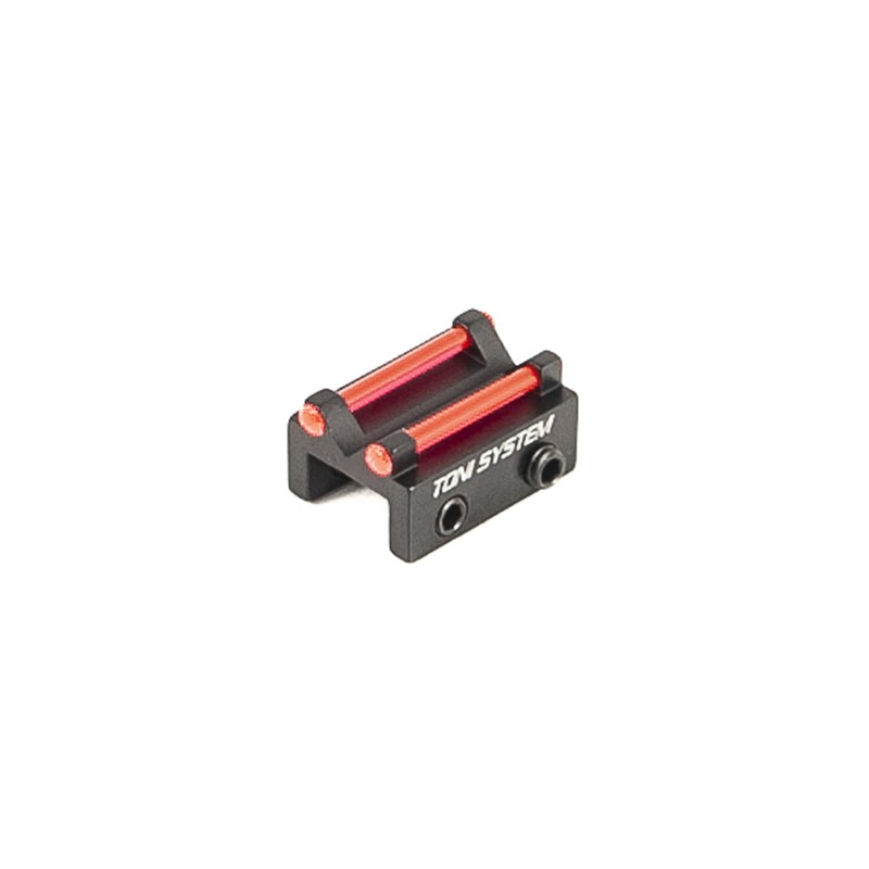 Toni System Tacca di mira per bindella inferiore a 7,2 mm con fibra ottica rossa da 1,5 mm