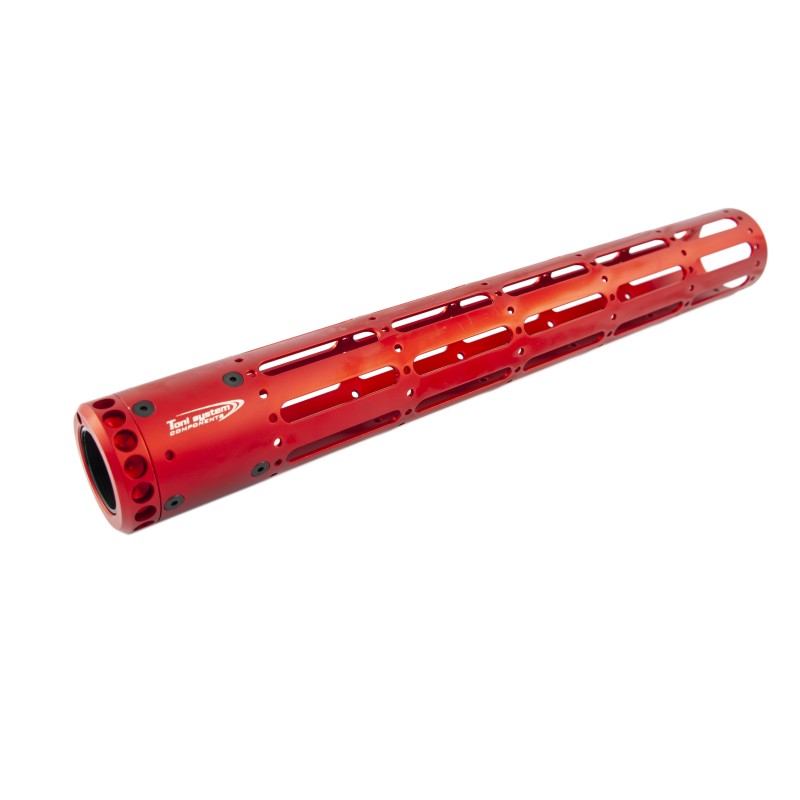 Toni System Tubo astina AR15 5 asole, lunghezza 372 mm – Rosso