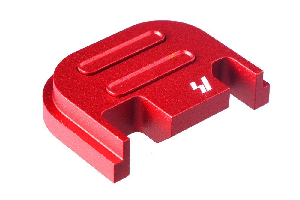 Slide Cover Plate Strike Industries V2 rosso per Glock