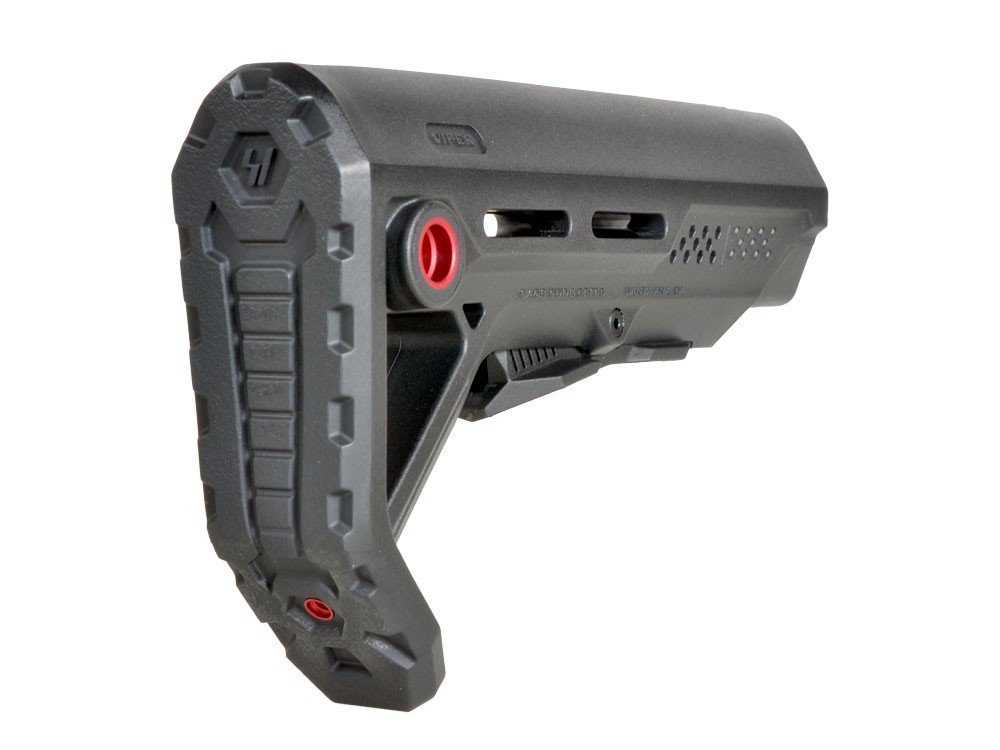 Strike Industries calcio Viper MOD-1 per AR-15, nero/rosso, dettaglio 3